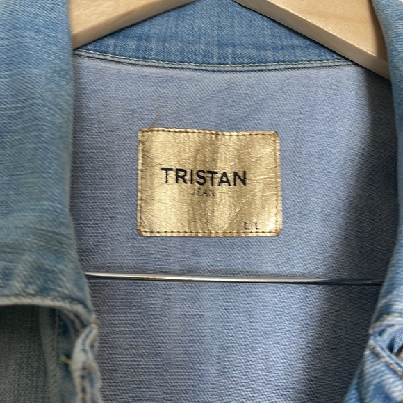 Tristan women's embellished denim jacket size L absolutely gorgeous - Picture 3 of 6